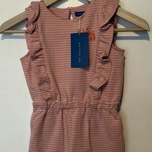 Maison Me Girls Striped Romper size 4y